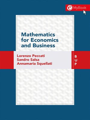 cover image of Mathematics for Economics and Business